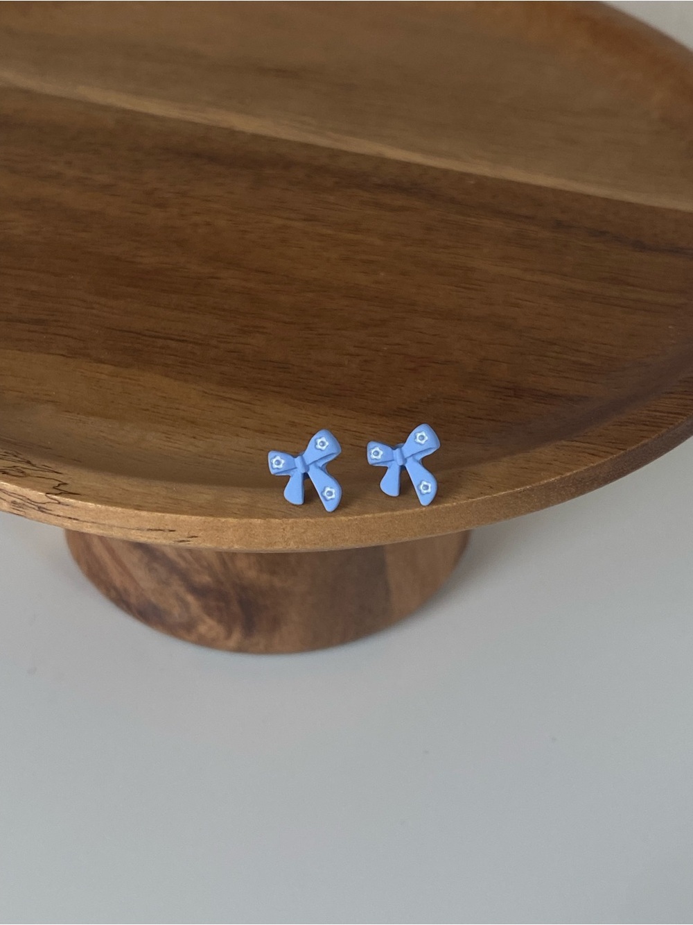 4/$15 Cute Blue Bow Stud Earrings